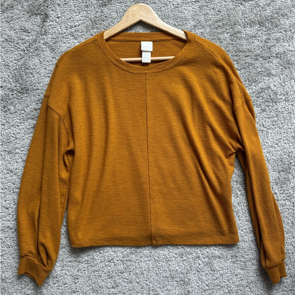 H&M golden longsleeve top (size XS)